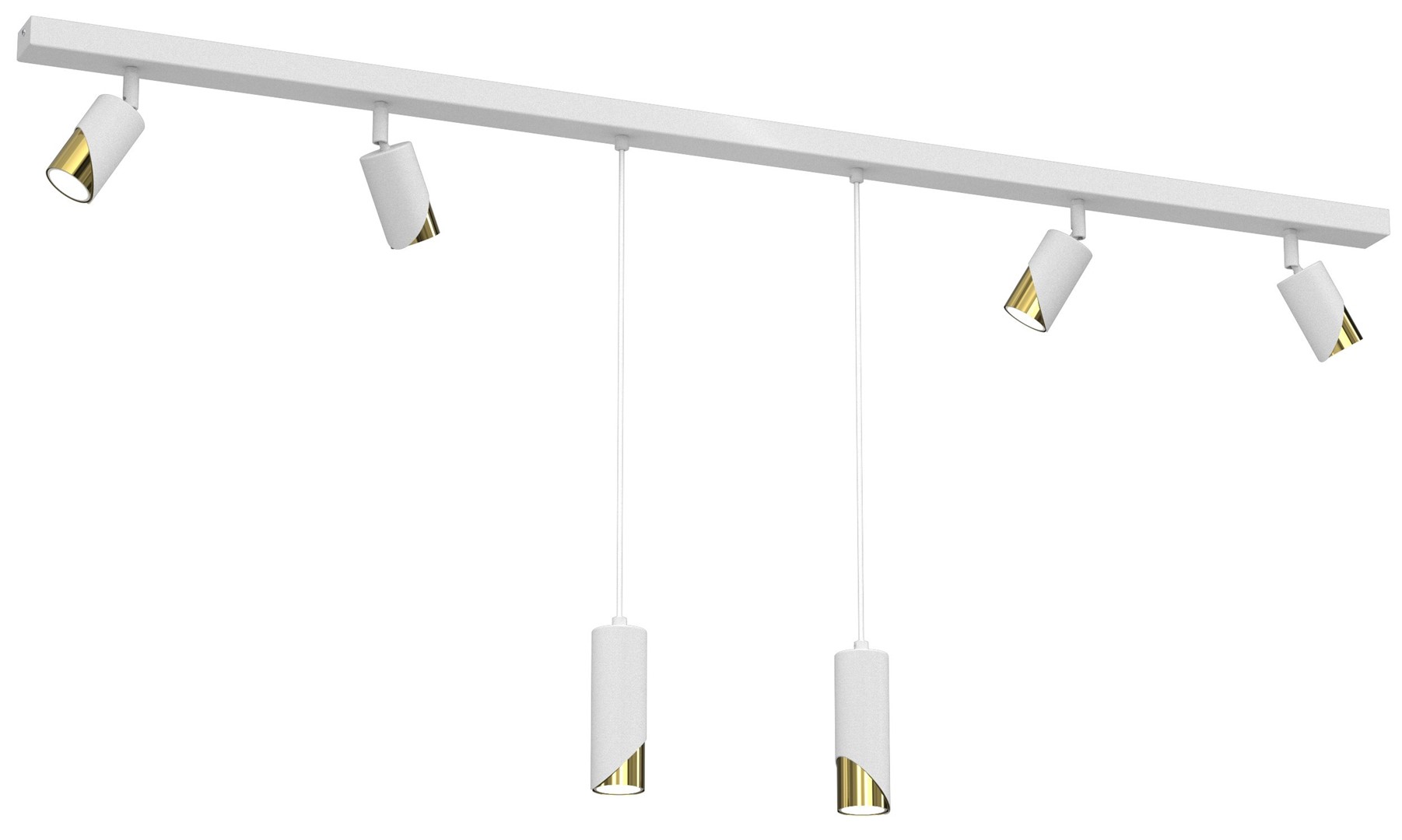 Lampa Sufitowa Regulowana Spot SHIFT Biały Złoty 6xGU10 150cm