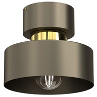 Lampa Sufitowa MARTI Złoty Szary Metalowy Klosz 1xE27