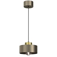 Lampa Wisząca MARTI Złoty Szary Metalowy Klosz 1xE27 20cm