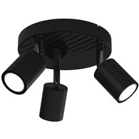 Lampa Sufitowa Spot TERRA Czarny 3xGU10 Plafon