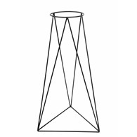 Nowoczesny kwietnik stojący 90 cm czarny Wykonany z metalu, prosty i stylowy stojak na kwiatki w kolorze czarnym