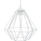 Lampa geometryczna Diamond biała 25 cm Wykonana z metalu, nowoczesny design, dł. przewodu 90 cm, gwint E27, zasilanie 230V