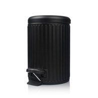 Łazienkowy kosz na śmieci - czarny Wykonany z metalu i tworzywa sztucznego, pojemność 3 litry