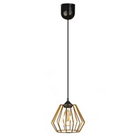 Lampa wisząca WarsawLoft 13 cm miedziana Nowoczesna lampa wisząca geometryczna z połyskiem, w stylu glamour błyszczącym 13 cm miedź