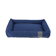 Prostokątne legowisko dla psa - granat Prostokątna, miękka poduszka w formie legowiska dla psa lub kota o wymiarach: 55 x 41 x 10 cm