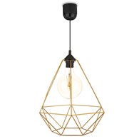 Lampa wisząca Paris Diamond 35 cm miedź Stylowa lampa wisząca druciak w kolorze błyszczącej miedzi, w stylu glamour połysk 35 cm