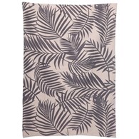 Dywan Liście szare 120x180 cm Wykonany z bawełny, elegancki, nowoczesny chodnik we wzór szarych liści, prostokątny o wymiarach: 120x180 cm