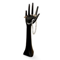 Stojak na biżuterię Hand wys 32 cm wykonanie polyresin, kolor czarny
