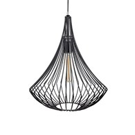 Lampa wisząca Clessidra Nera Druciana lampa, lakierowana na czarno. Wysokość max. 120 cm, średnica 40 cm