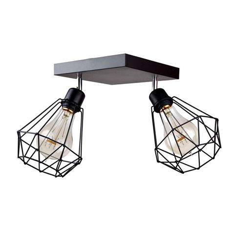 Lampa sufitowa Diamante Soffitto Lampa sufitowa z dwoma regulowanymi abażurami typu Diament. Wysokość 25 cm, średnica 30 cm