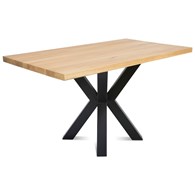Stół pająk OakLoft 110x80 cm jasny dąb Duży stolik wykonany z metalu, blat z drewna dębowego, wymiar blatu 110x80 cm idealny do jadalni