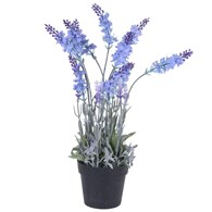 Sztuczna roślina Lawenda niebieska Wykonany z tworzywa sztucznego, dekoracyjny kwiat sztuczny w donicy o wysokości 40 cm