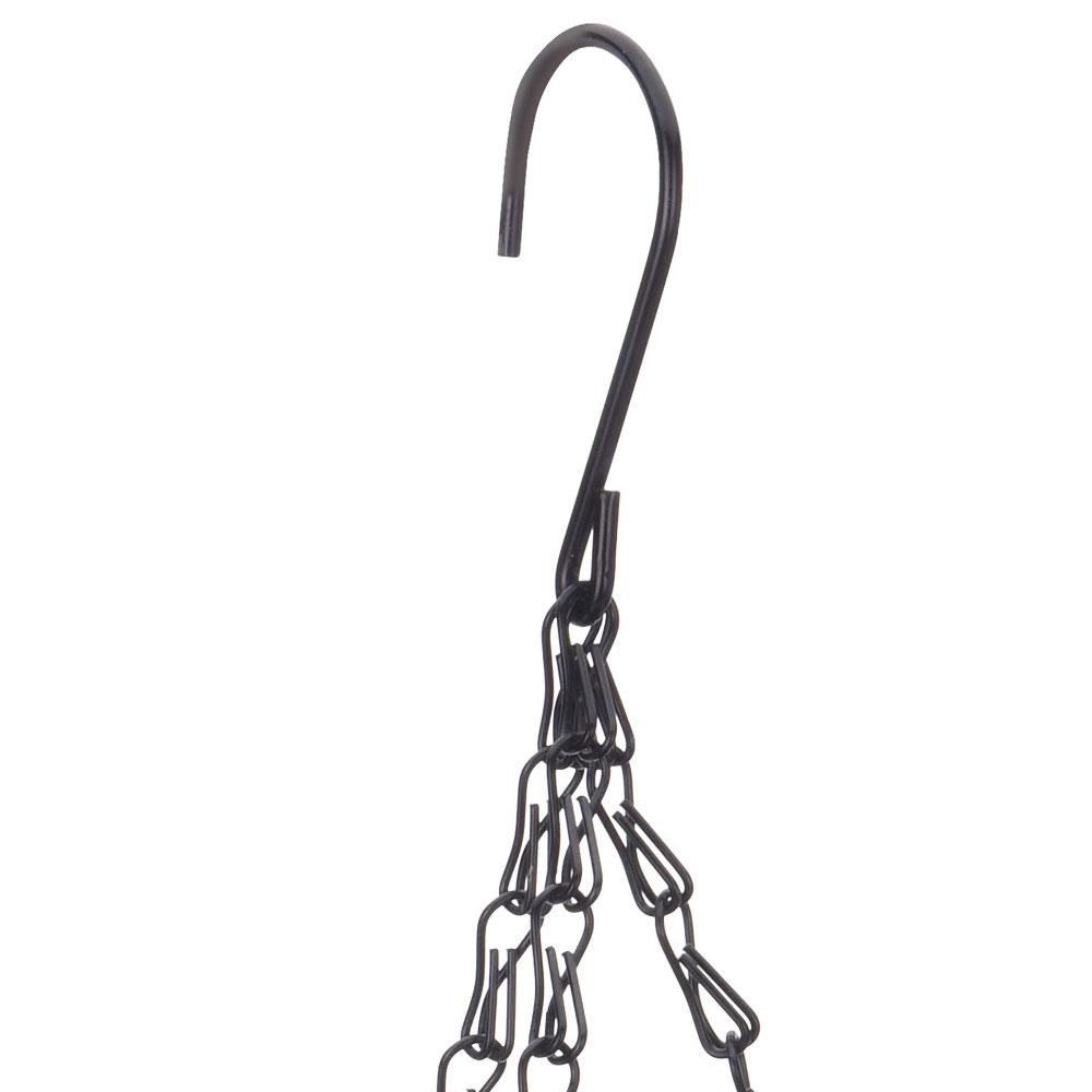 Sztuczny kwiat wiszący w donicy wzór 4 Wykonana z tworzywa sztucznego, kwitnąca roślina do dekoracji wnętrz, tarasów i ogrodów w donicy na metalowych łańcuszkach o długości 50 cm