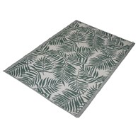 Mata podłogowa zielona liście 120x180 cm Wykonany z tworzywa sztucznego, elegancki chodnik podłogowy, dywan prostokątny w kolorze szarym, wzór liści