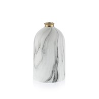 Wazon Lilly Marbling Gold 17 cm Biało szary, marmurkowy wazon z dodatkiem złotego koloru, niebanalna i elegancka ozdoba salonu.