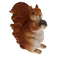 Figurka ogrodowa wiewiórka z szyszką Dekoracyjna figurka wykonana z solidnego materiału, doskonała ozdoba do ogrodu, na balkon jak i na taras, wysokość 19,5 cm