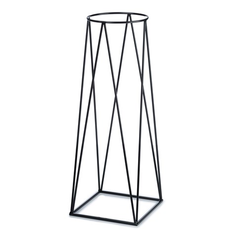 Nowoczesny kwietnik stojący 96 cm metal Wykonany z metalu, wysoki 96 cm, prosty i stylowy stojak czarny na kwiaty i rośliny w stylu industrialnym, loft czy minimalistycznym