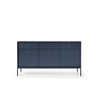 Loftowa komoda Mono MKSZ154 Granat Nowoczesna komoda na metalowych nogach, w stylu industrialnym, w eleganckim, granatowym kolorze.