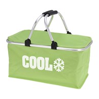 Torba termiczna Cooler bag 35L zielona Wykonana z solidnego materiału, posiada uchwyty i ramę z aluminium, doskonale sprawdzi się na wakacjach czy w podróży