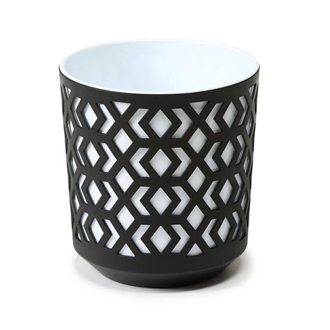 Donica Etnic biało-czarna 14xh15 cm