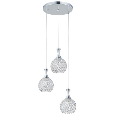 Lampa wisząca kryształowe klosze Crystal I 3xE27