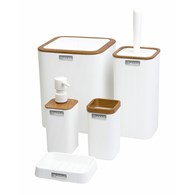 Zestaw łazienkowy Kely Square white/wood