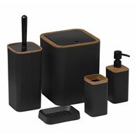 Zestaw łazienkowy Kely Square black/wood