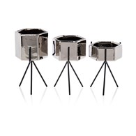 Zestaw 3 doniczek Sashi Silver