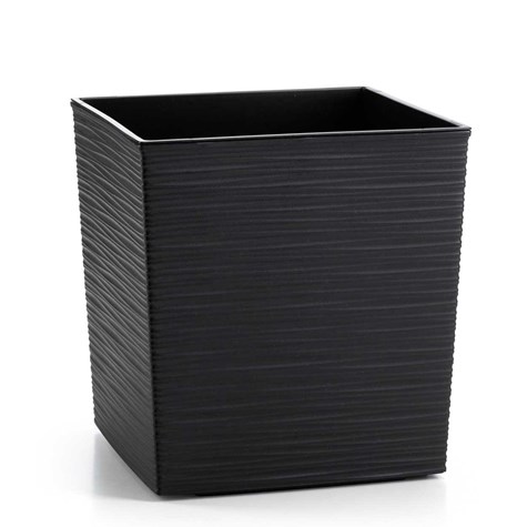 Donica Flore Riflo czarna h25x25 cm