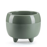 Donica na nóżkach botanica szarozielona 23xh18 cm