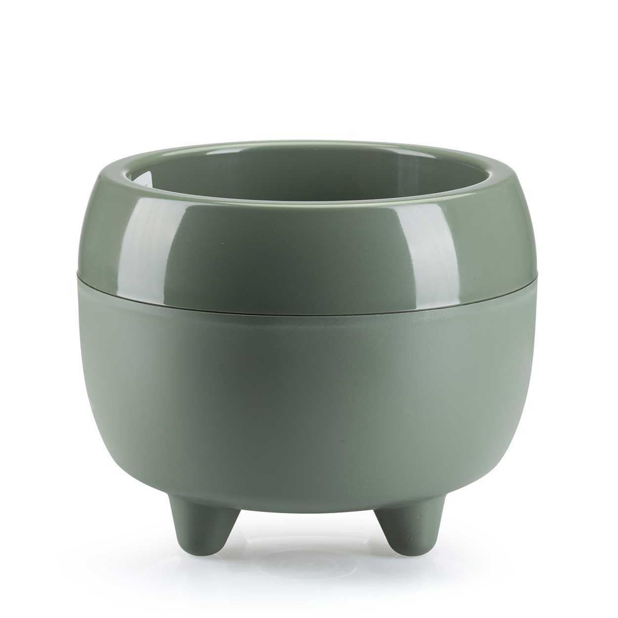 Donica na nóżkach botanica szarozielona 23xh18 cm