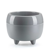 Donica na nóżkach botanica szara 23xh18 cm