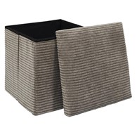Pufa BOXY do przechowywania taupe sztruks