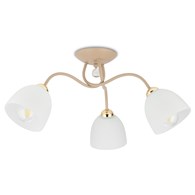 Lampa Sufitowa Tina Beżowa Szkło 3xE27 58 cm