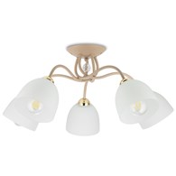 Lampa Sufitowa Tina Beżowa Szkło 5xE27 61 cm