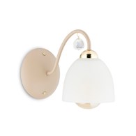 Kinkiet Tina Beżowy Szkło 1xE27