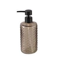 Dozownik do mydła szklany z geometrycznym wzorem