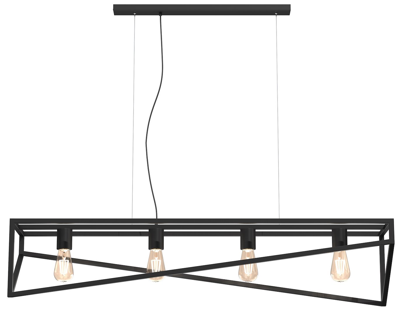 Lampa Wisząca GOTE Czarny 4xE27