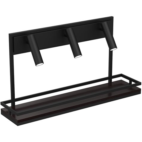 Kinkiet z Półkami SHELF Czarny 3xGU10