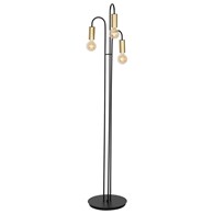 Lampa Podłogowa LOPPE Czarny Złoty 3xE27 163cm