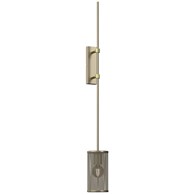 Kinkiet WALL Long Złoty Szary Metalowy Klosz 1xE27