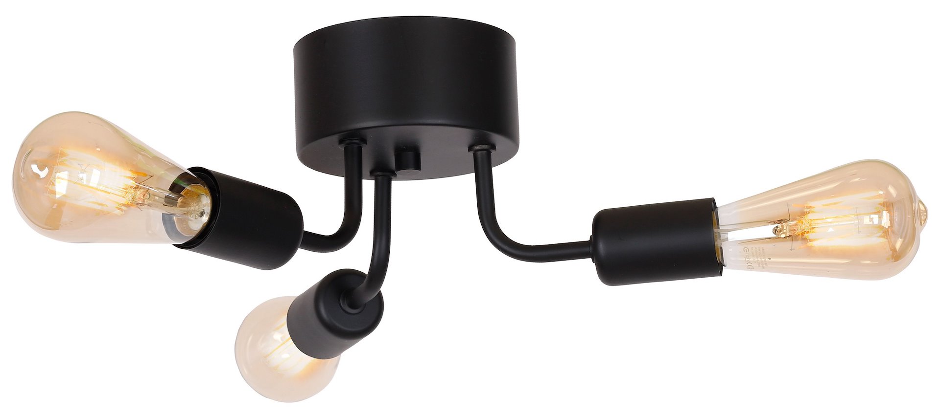 Lampa Sufitowa BRENDA Czarny 3xE27