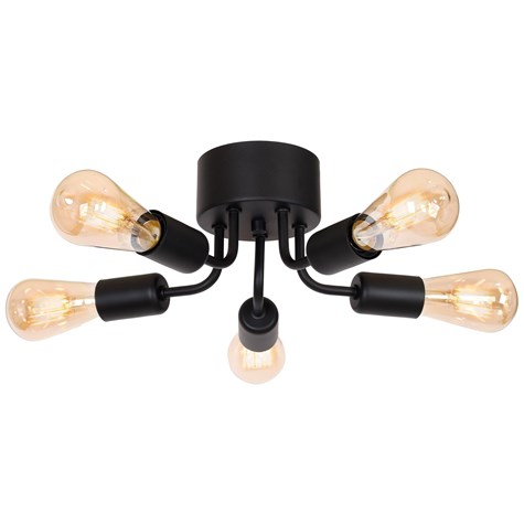 Lampa Sufitowa BRENDA Czarny 5xE27
