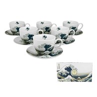 Zestaw 6 filiżanek Hokusai The Great Wave 250 ml