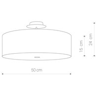 Lampa sufitowa VIVIANE plafon Biały