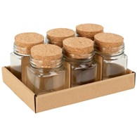 Zestaw szklanych pojemników 6 szt 160 ml