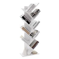 Regał stojący na książki biała LOFT Wykonany solidnej płyty MDF, praktyczna i wytrzymała stojak na ksiązki lub inne drobiazgi w stylu LOFT