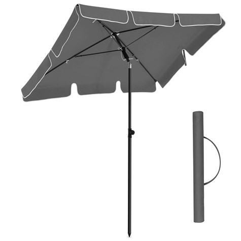 Parasol ogrodowy 200 x 125 cm szary