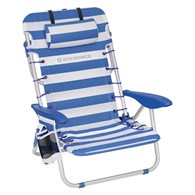 Składane krzesło plażowe niebiesko-białe