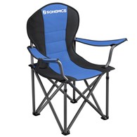 Czarno-niebieskie krzesło turystyczne
